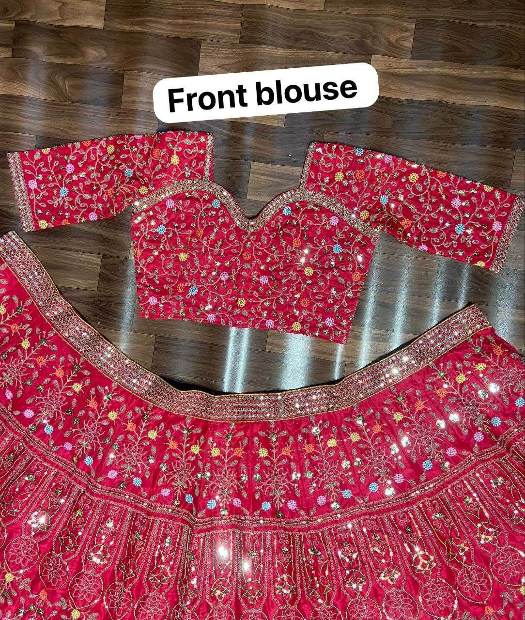 Malai Silk Thread Work Sequins Lehenga With Cancan - MYLUXURY LANE ENTERPRISE